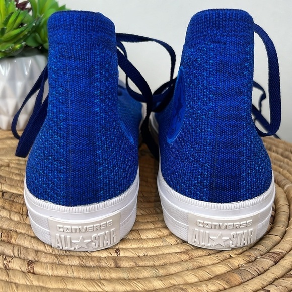 Converse Flyknit High Top Chuck Taylor All Stars Blue 8 - Picture 4 of 10